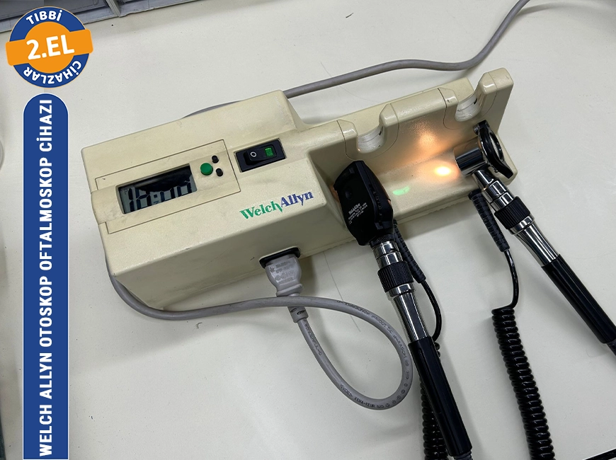 İkinci El Welch Allyn Duvara Monte Otoskop Oftalmoskop Cihazı
